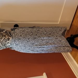AEO black cheetah print wrap skirt